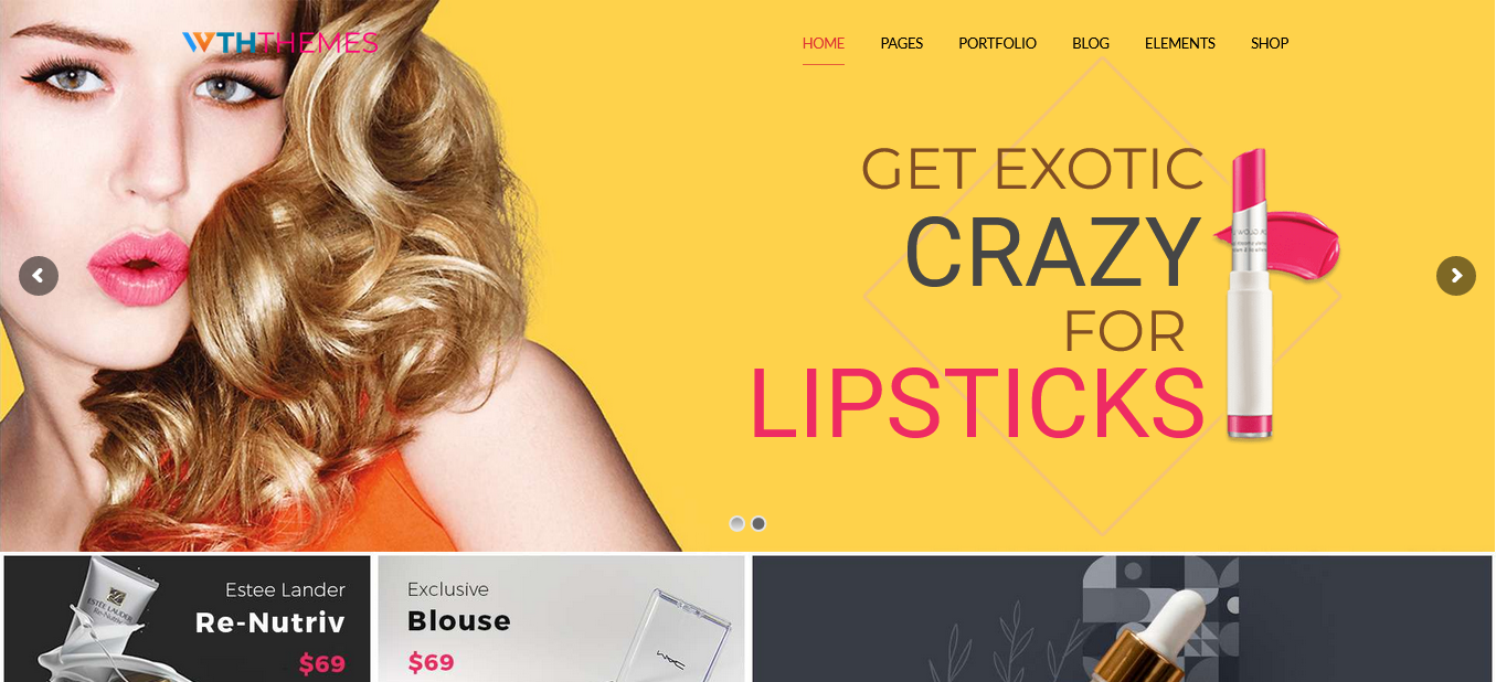 Cosmetics WordPress Theme