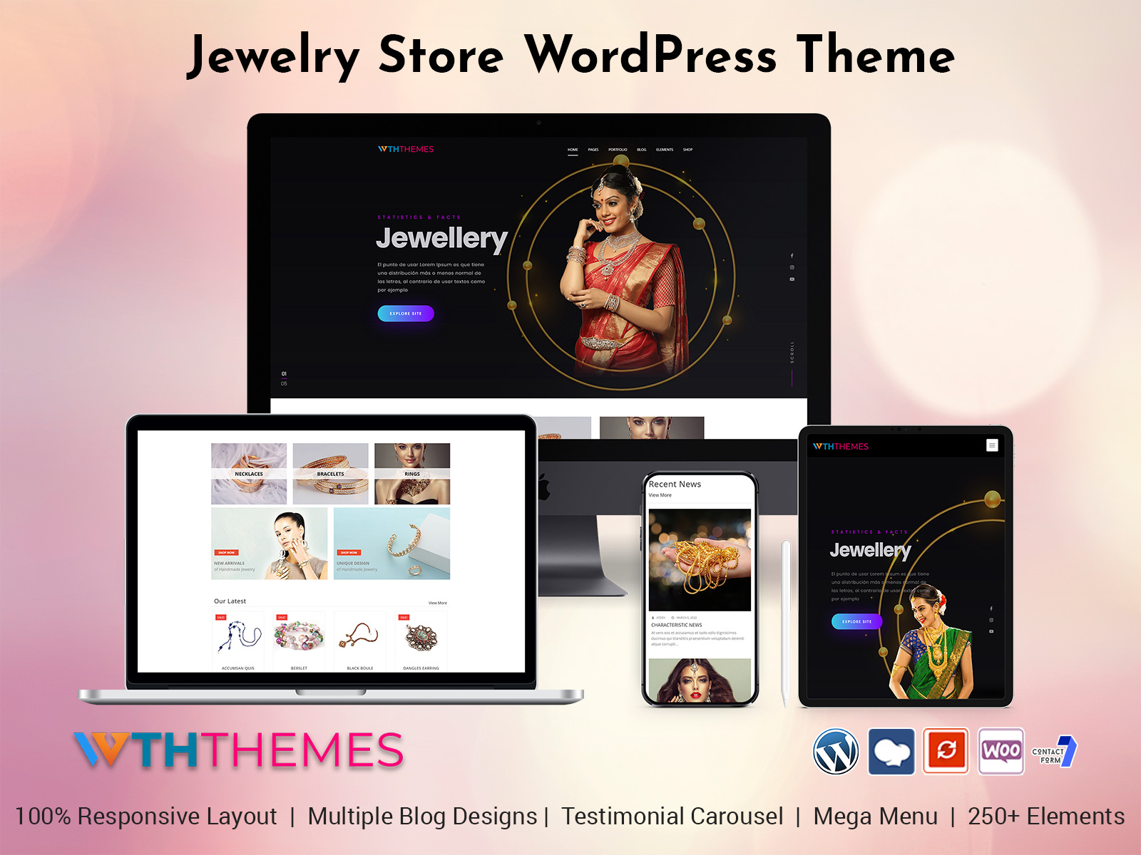 The Stunning Jewelry WordPress Theme Is Designed For Luxury Online Stores To Help You Display Your Products In The Most Appealing Way.